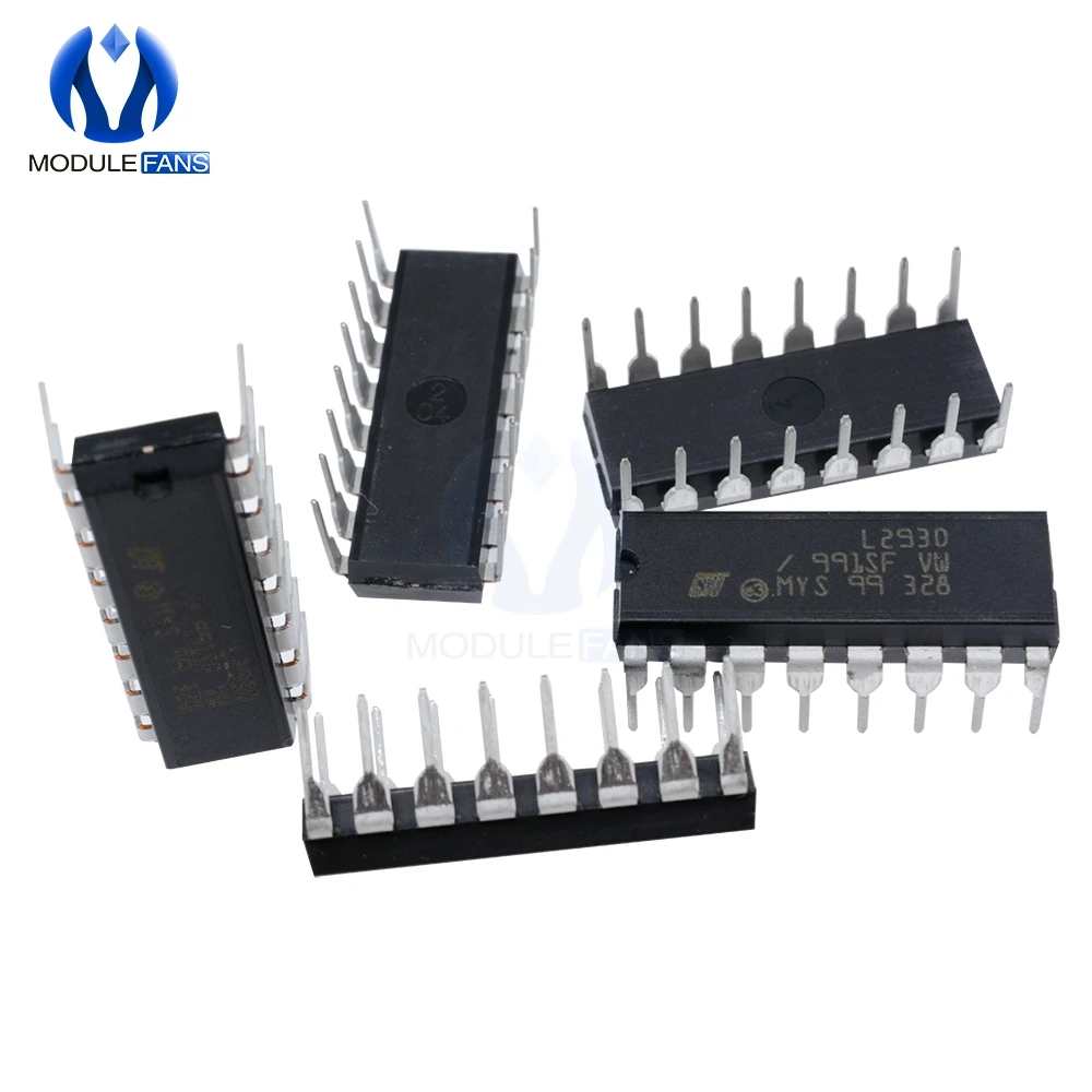 

5PCS L293 L293D DIP DIP16 DIP-16 IC Motor Driver Drive Chip PAR PusH Pull 4 Four Channel Module