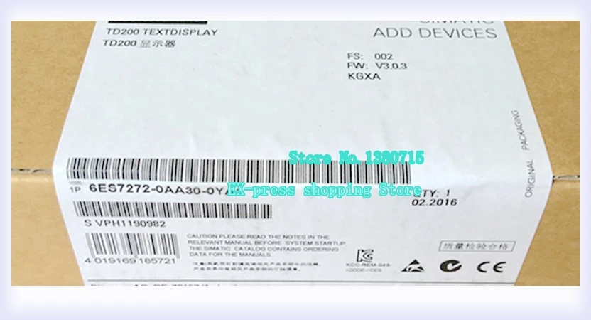 

6ES7272-0AA30-0YA1 6ES7272-0AA30-0YA0 TD-200 TD200 text display panel new