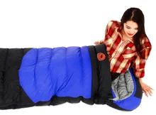 2017 ultralight goose down envelope sleeping bag sofa inflate bag hiking camping Hiking Camping Equipment