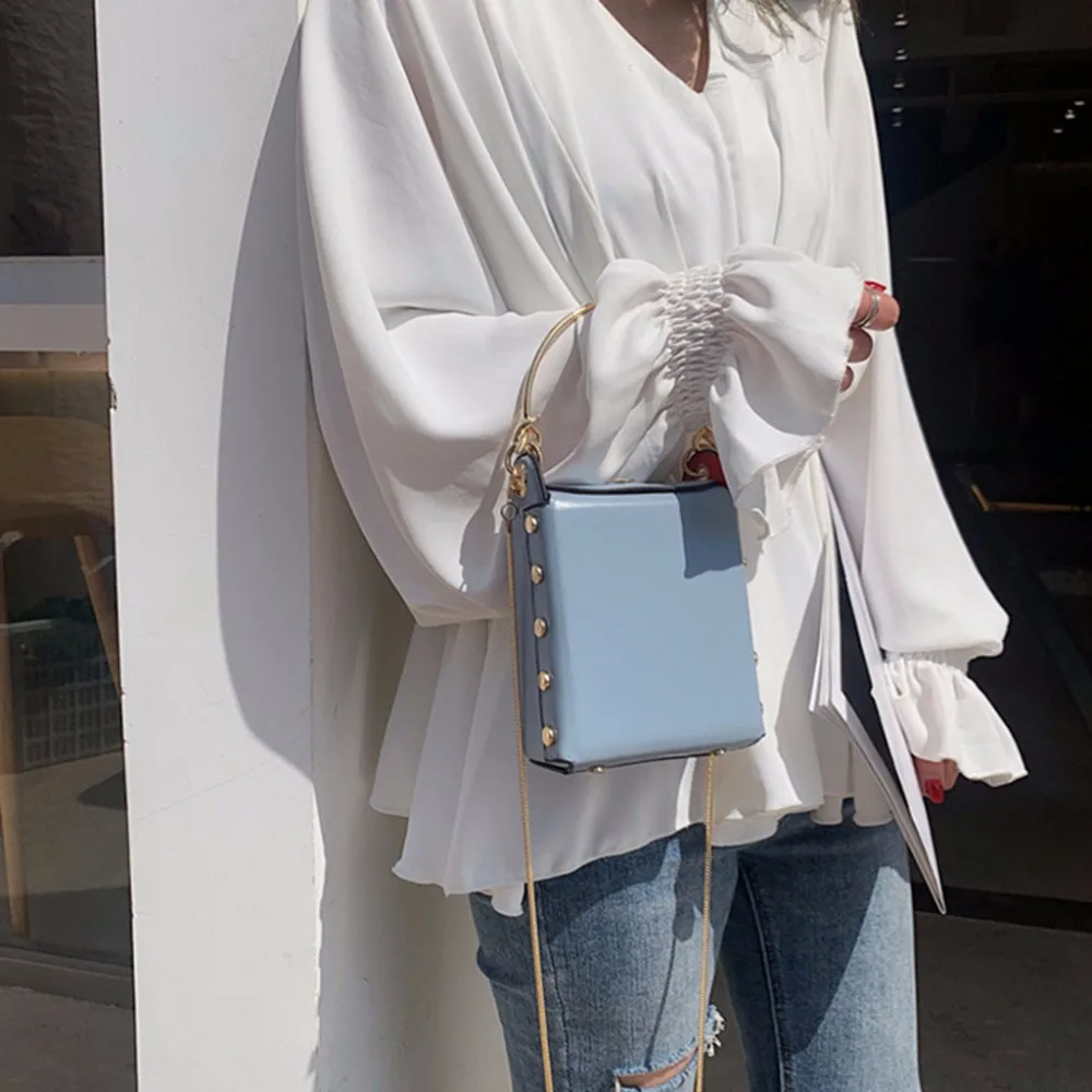 

2019 Fashion Women Pure Color Colorful Leather Waterproof Messenger Bag Crossbody Bag Famous Brand Borsa a tracolla da donna#30
