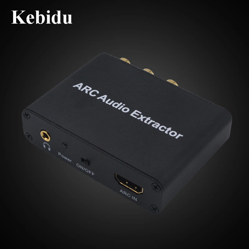

Kebidu HDMI ARC Audio Extractor Audio Adapter 3.5mm Stereo Fiber Coaxial Converter for Amplifier Soundbar Speaker HDTV Wholesale