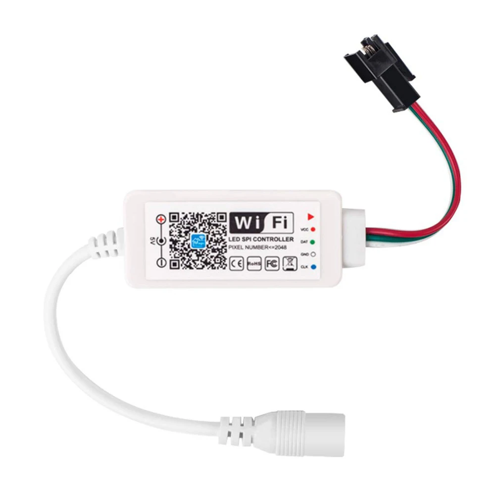 DC5-24V WS2811 WS2812B RGB Светодиодные ленты экшн-камера с Wi-Fi контроллер света Google телефон смарт Amazon Alexa Голосовая IOS/Android APP контроллер