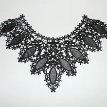 Новейшая одежда с вышивкой DIY аксессуары из полиэстера Легкая Водорастворимая паста искусственная кожа вышивка воротник черное пятно