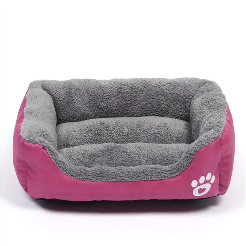

New Dog Bed Footprint Cotton Velvet Pet Nest Warm Fall And Winter Dog House For Cat Pet Supplies
