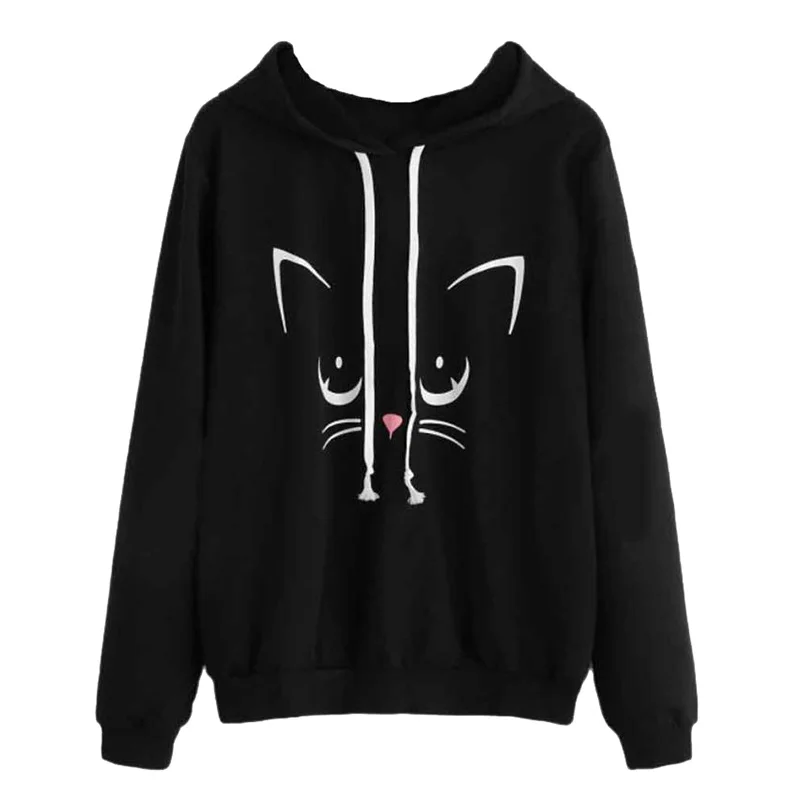 Women Printed Floral Hoodies 2017 Autumn Winter Female