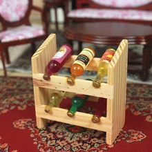 G06-X715 children baby gift Toy 1:12 Dollhouse mini Furniture Miniature rement wine rack 1pcs