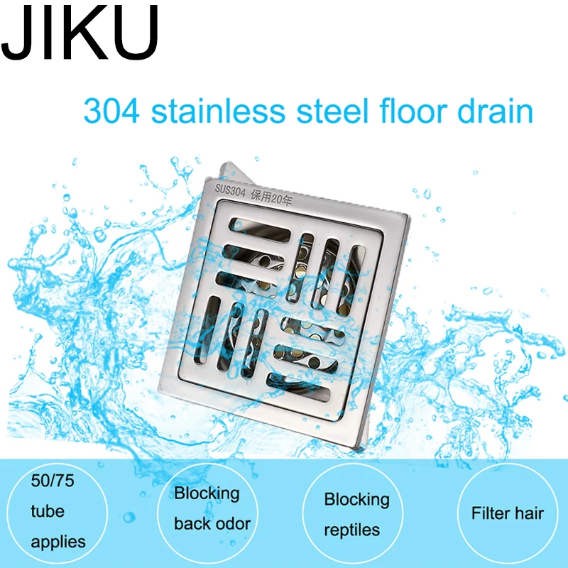 

JIKU Bathroom Deodorization Type Basin Sink Drain 304 Stainless Steel Kitchen Sink Strainer Stopper Waste Plug Sink Filter