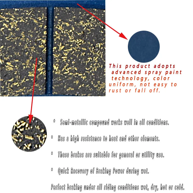 Задние тормозные колодки для мотоциклов CCM TL 125 08 09 DAELIM Roadwin (VJ125) 04 13 Roadsport R (VJF 125) 14 S3