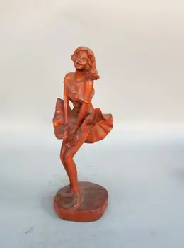 

China Wood carving Sexy belle crafts statue