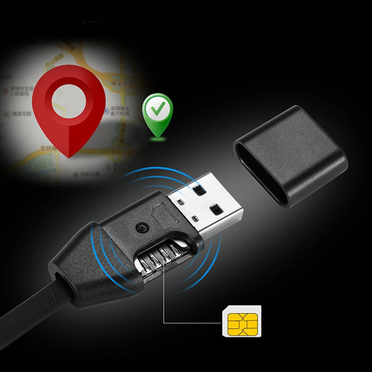 GSM SIM беспроводной скрытый USB кабель дизайн Аудио Звук голосовое Прослушивание ошибка Поддержка Положение USB зарядное устройство для Android