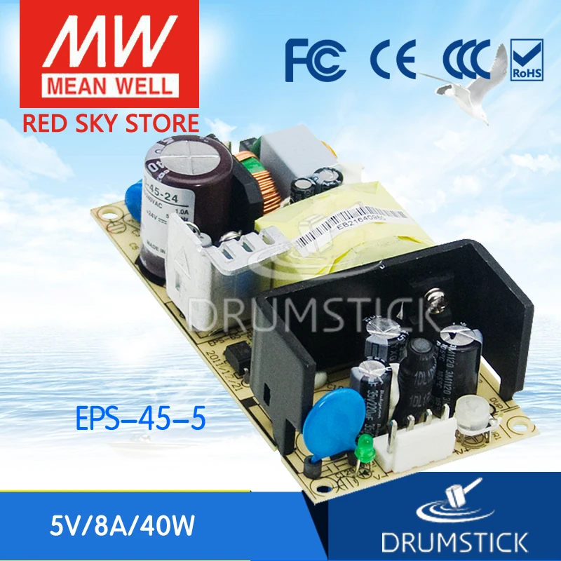 

Best-selling MEAN WELL EPS-45-5 5V 8A meanwell EPS-45 5V 40W Single Output Switching Power Supply