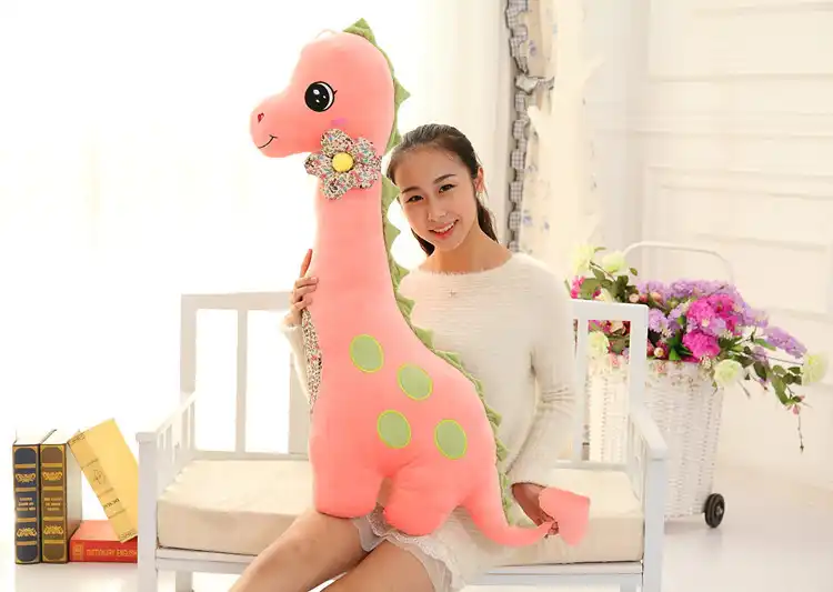 pink dinosaur stuffed animal