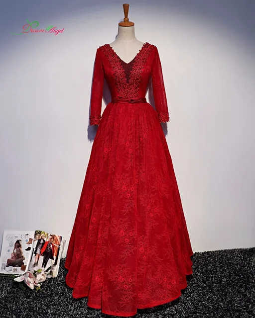 Vintage Prom Dresses with Sleeves Angel
