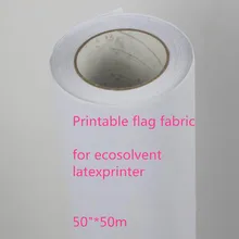 5"* 50 м Отличное поглощение чернил 120Gsm эко растворитель полиэстер печать флаг ткань с выпуском бумаги