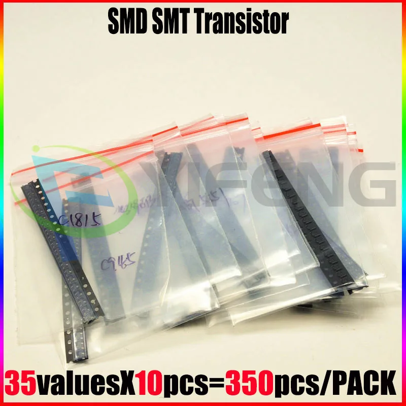350 шт. 35 значений SOT-23 SMA * 10 = шт./лот SMD SMT NPN PNP Набор транзисторов и диодов в