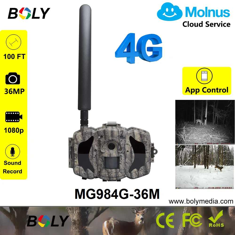 Камера для охоты 4g без свечения беспроводная gsm 36 МП 1080P фотоловушка поддержка 6 В