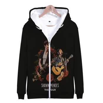 

dropshipping 3D Shawn Mendes cool Zipper Hoodies print Casual Women and men Casual 3D 2019 Hot Sale pop Zipper hooded Plus Size