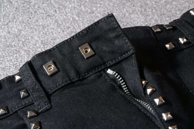 Metal Rock Punk Rivet Spike Pants a13