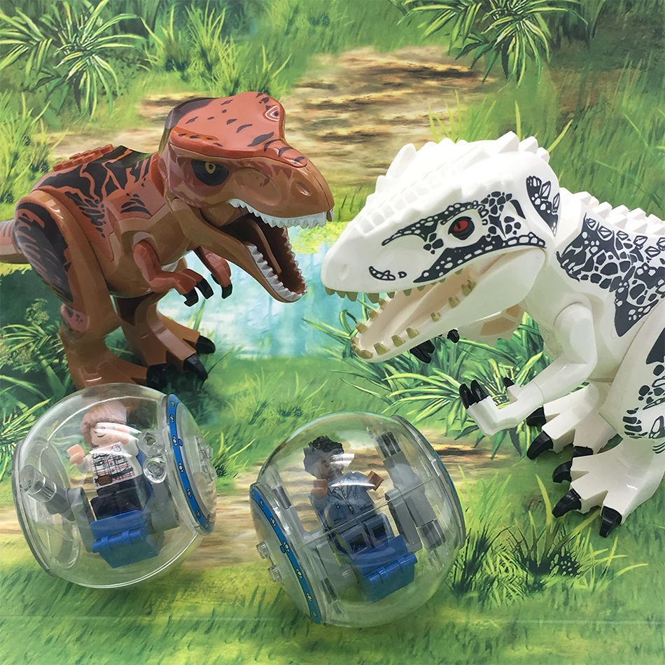 

Dinosaur World Series Tyrannosaurs Rex Gyrotron Ball Figures Building Blocks Compatible Legoingly City Bricks Toys For Children