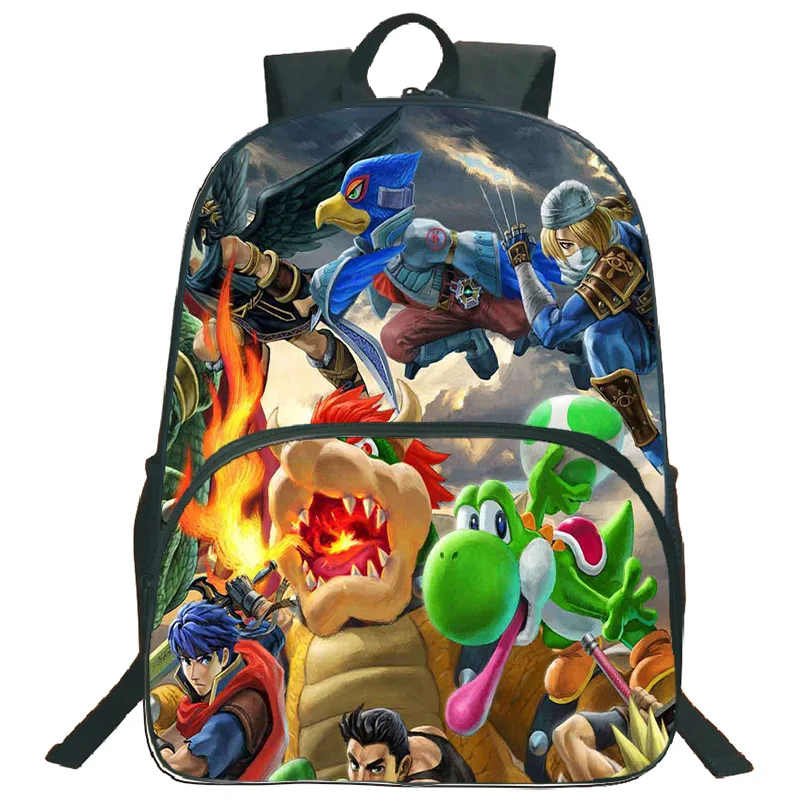 Высококачественный школьный рюкзак Super Mario Smash Bros для детей, мальчиков и девочек, Mochila, модный цветной узор, рюкзак для ноутбука для подростков