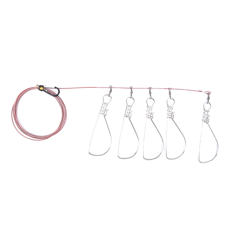 1pc Fishing Lock Buckle Stainless Steel Live Fish Lock Belt Fishing Stringer Fishing Tackle Tool Accessories