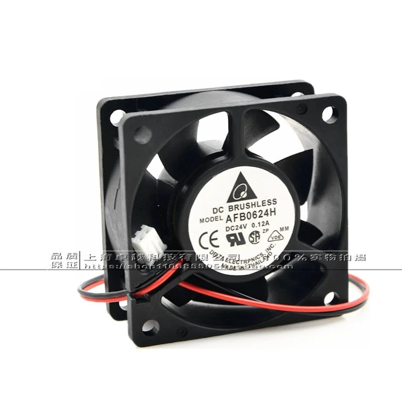 

New Original AFB0624H 24V 0.12A 6025 Inverter Fan 2-wire 6cm fan