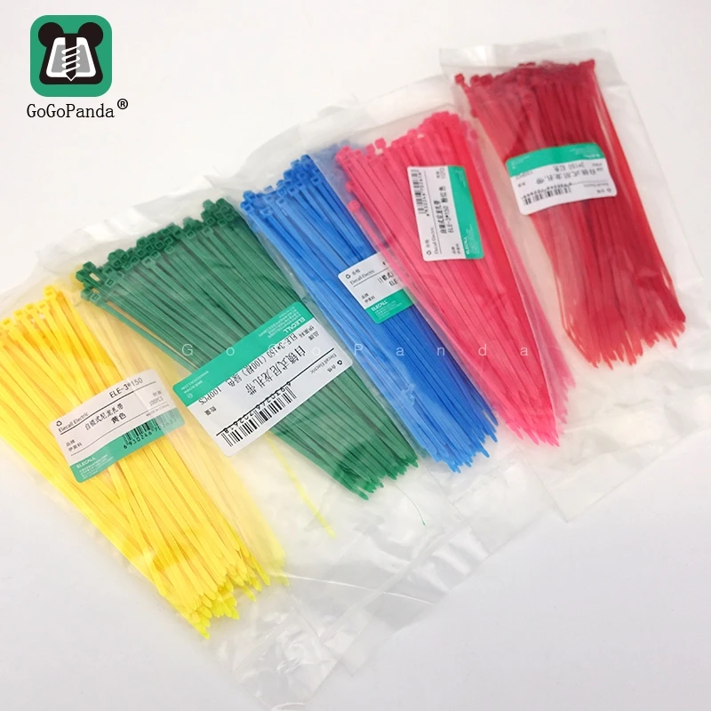 

Free Shipping 100Pcs 3*150mm Cable Tie Colorful Self-Locking Nylon Wiring Accessories Red/Green/Yellow/Blue/Pink 2.5mm*150mm