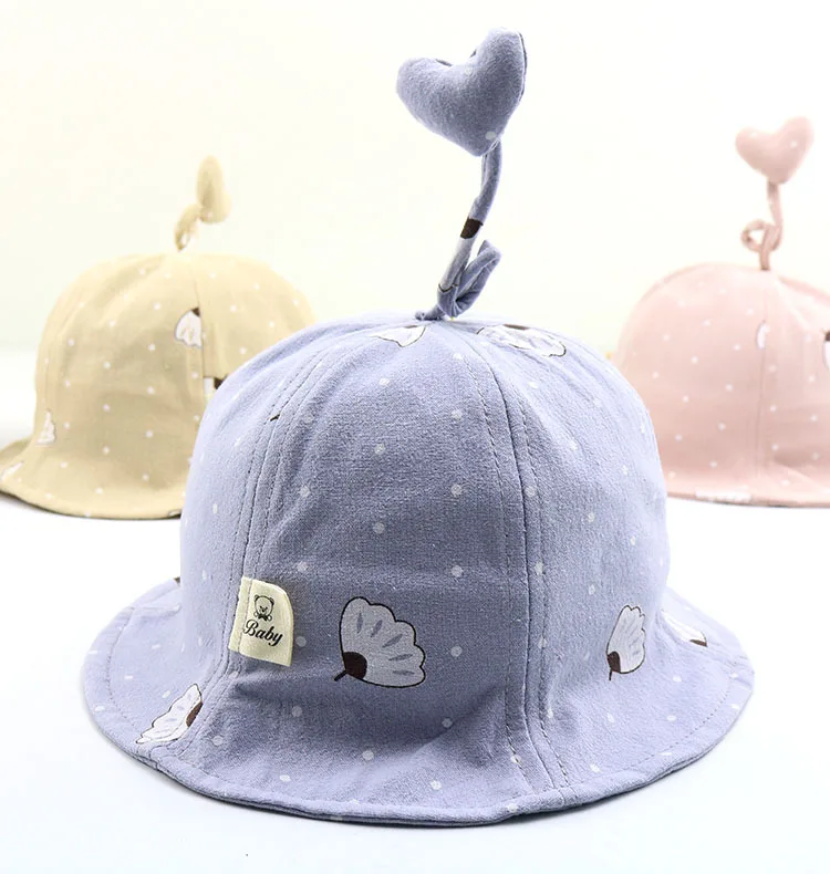 

Cotton Foldable love Bucket Hat Fisherman Hat outdoor travel hat Sun Cap Hats for children boys and girls 011