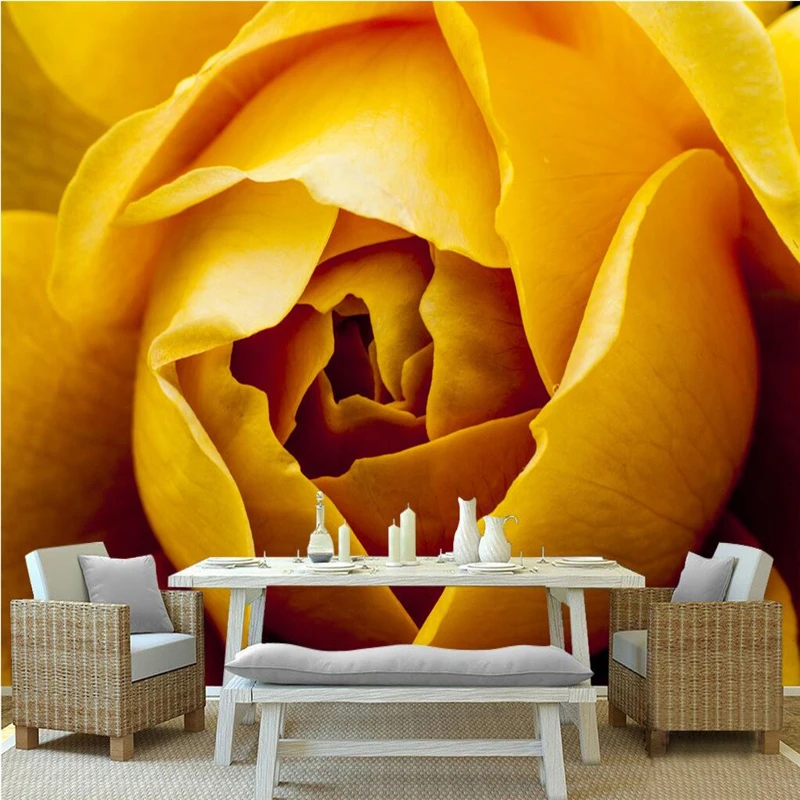 

Custom Photo Wallpapers with Flowers Roses Painting Printing 3d Photos Embossed Non-Woven Kitchen Study Bedroom Restaurant