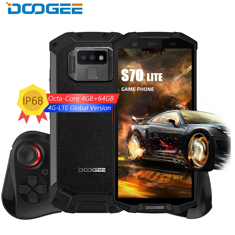 DOOGEE IP68 للماء DOOGEE S70 لايت الهاتف المحمول اللاسلكية تهمة NFC 5500 mAh 12V2AQuick تهمة 5.99 ''MTK P23 الثماني النواة 4 GB 64 GB
