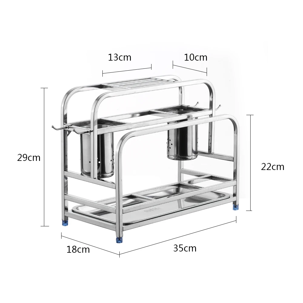 Стойка для кухонной утвари держатель для хранения из 304 нержавеющей стали кухонная полка для хранения разделочные доски ножи крючки для органайзера кухонный инструмент