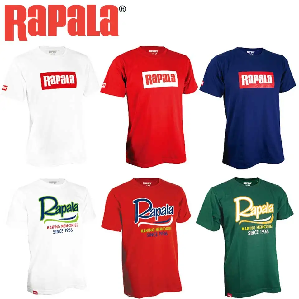 

RAPALA CLASSIC/GROOVY SERIES T-Shirt 100% Cotton clothes Summer Fishing Short Sleeve Quick-Drying Breathable Anti-UV shirt