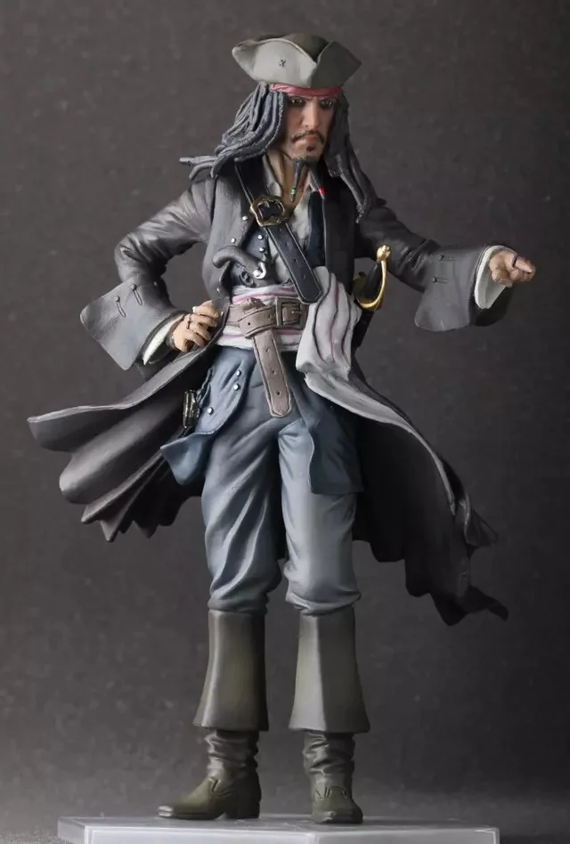 

Free shipping Crazy Toy PIRATES OF THE CARIBBEAN DEAD MEN TELL NIO TALES Jack Sparrow Figure Model Toys 28cm