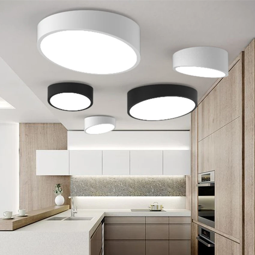 

Dia 25-50cm Simple creativity Ceiling light LED lamp iron lampshade Acrylic faceplate panel for Bedroom light fixture