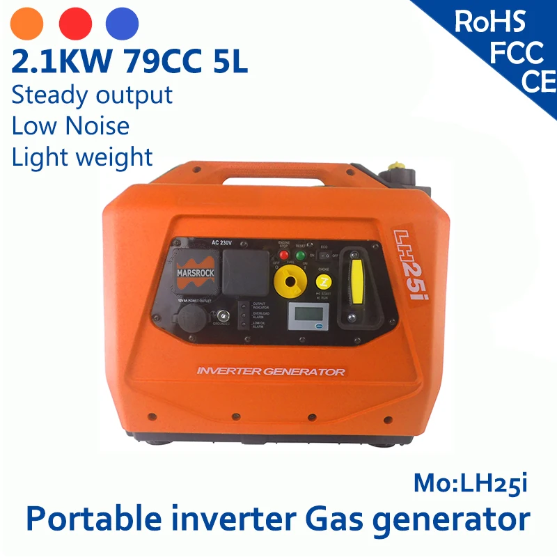 2.4KW 79cc 5L 120 V или 230 V ЖК-экран простая работа feul Датчик USB порт или гнездо прикуривателя маленький портативный инвертор Газовый Генератор