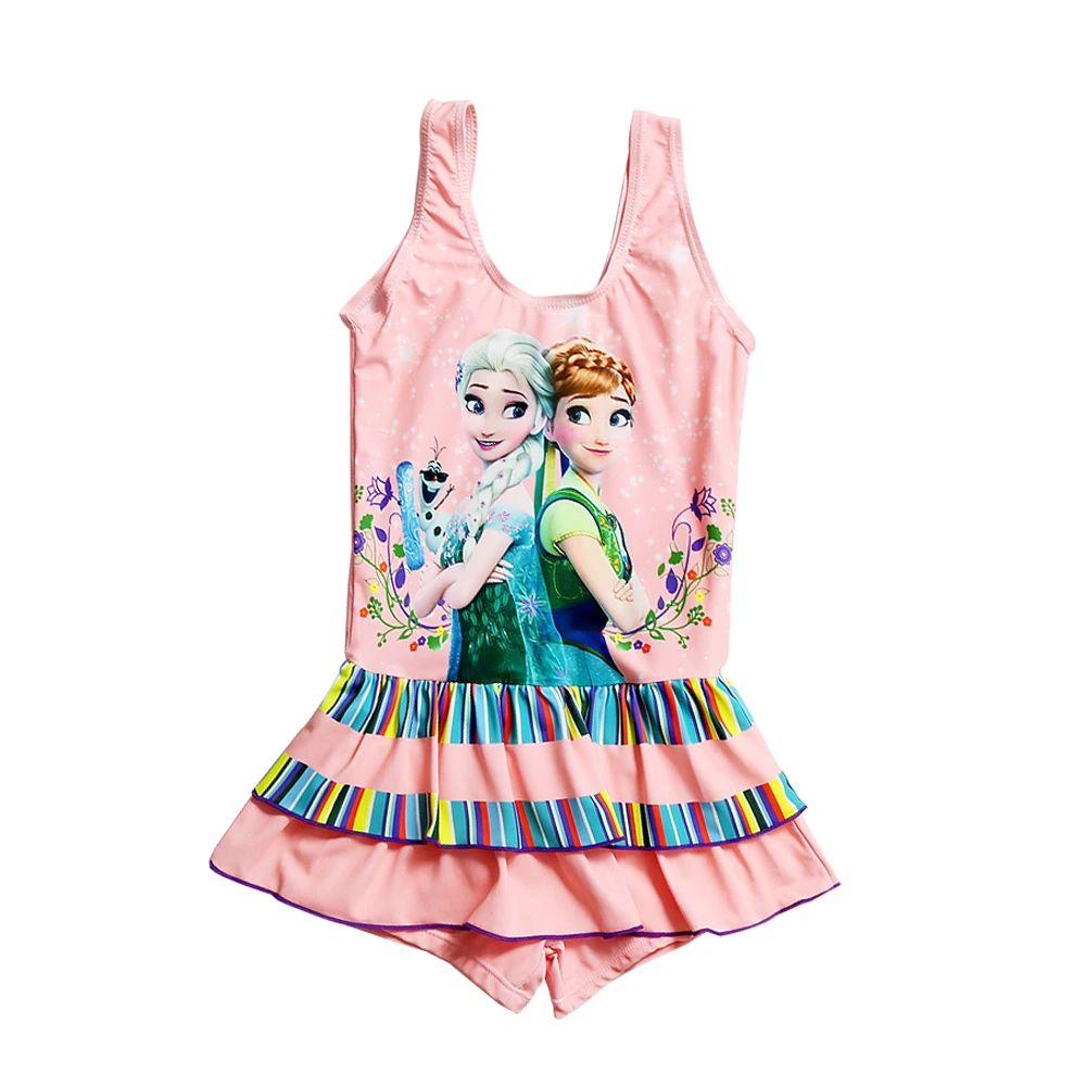 

Children Swimsuit Cosplay Elsa Anna Print Swim Skirt Kids Bathing Suit Girl Swim wear One-Piece Swimwear Dress Teen Swimsuit
