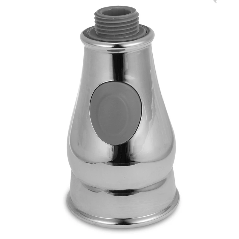 Torneira Da cozinha Pull Out Spray Bico Cabeça de Chuveiro De Plástico Escovado Acabamento Cromado Torneira Do Chuveiro Substituição Da Cabeça de Aspersão