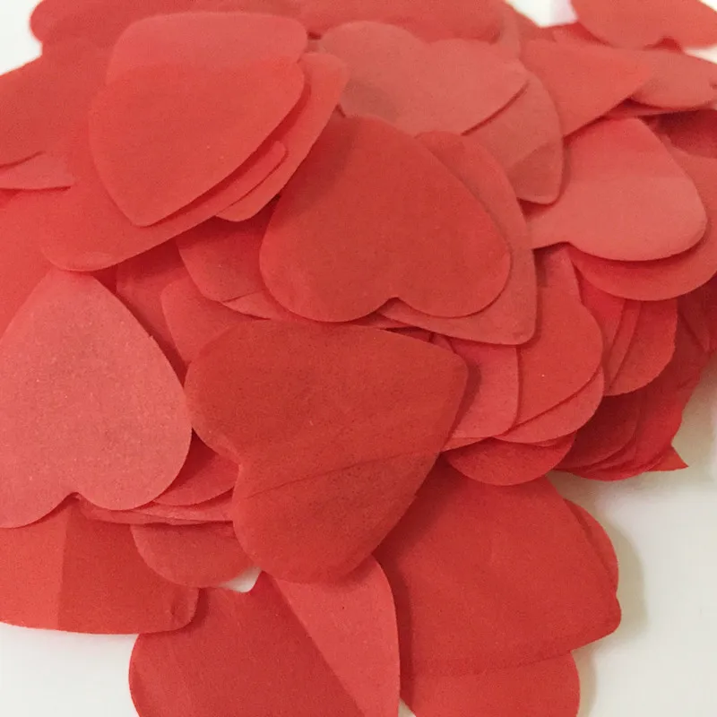 1000 шт свадебные конфетти любовь сердце форма ткани бумаги красный белый цвета Свадебные украшения День рождения праздничные украшения
