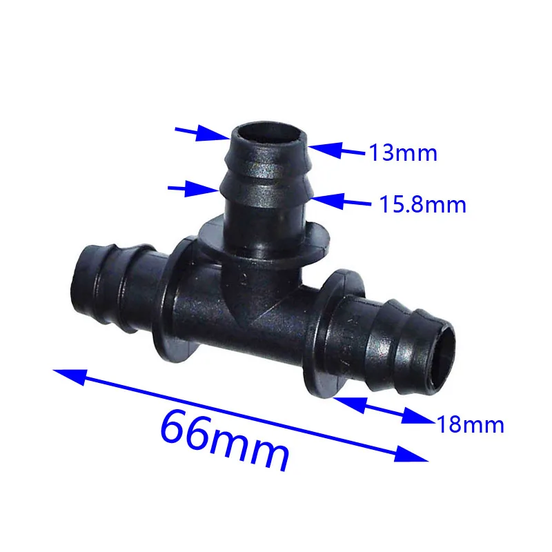 1/2 дюймовый оросительный шланг тройник 16 мм садовый шланг 3 контактный разъем 1/2 Колючая Тройник разветвитель воды разделитель адаптер 5 шт - Цвет: Черный