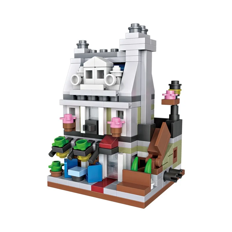 

LOZ Mini Blocks Kids Toys Diamond Bricks Mini Paris Restaurant Mini Street View Building Blocks Education Toys For Children Gift