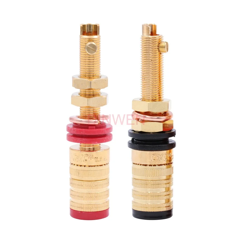 Banhado a Ouro Conector de Saída de Áudio de Alta Ofc Alto-falante Amplificador Ligação Pós Terminal Banana Tomada Fidelidade Diy Cmc 838s-g 838l-g 24 k - Image 4