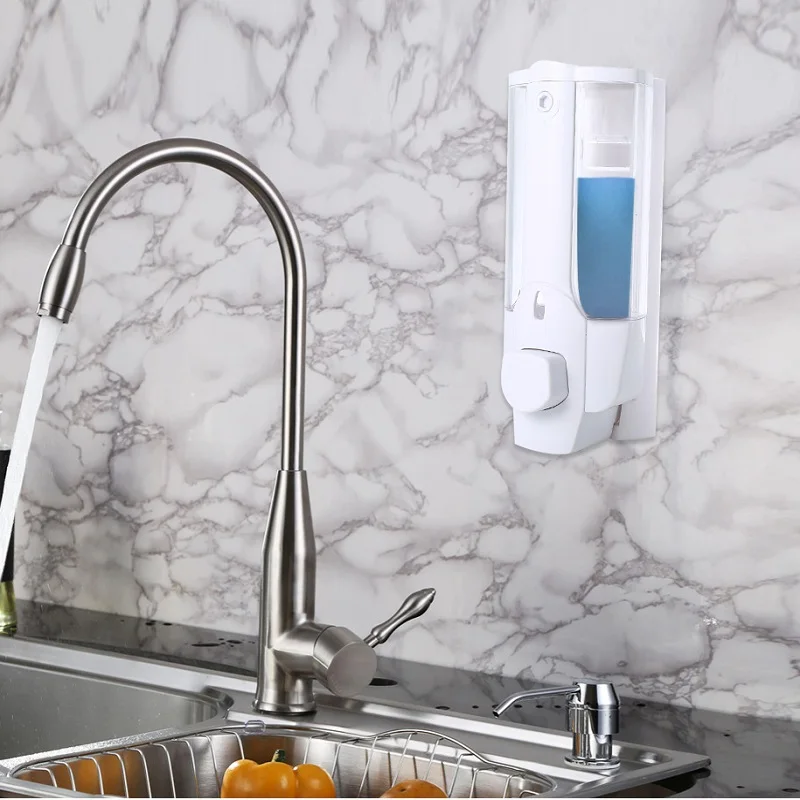 350ML Soap Shampoo Dispenser Wall Mount Shower Bath and Liquid Soap