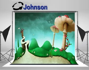

conceptual poster mushrooms story wonderland backdrops Vinyl cloth High quality Computer print children kids background