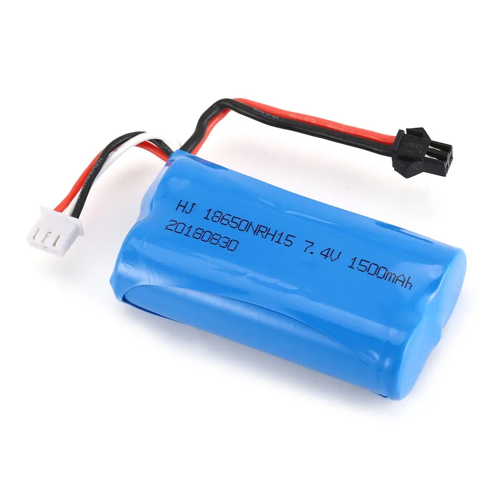 RC Battery 7.4V 1500mAh SM Plug Rechargeable Li-ion Battery for RC Boat Skytech H100 Syma Q1 Spare Parts Accessories Component