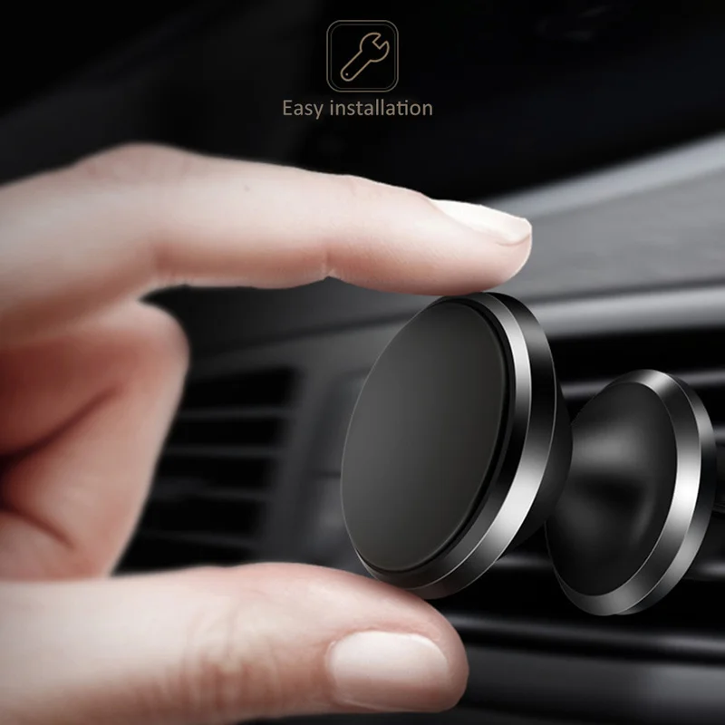 1 pc Metall Magnetische Auto Telefon Halter 360 Rotierenden GPS Stand Auto Vent Clip/dash Board Pas