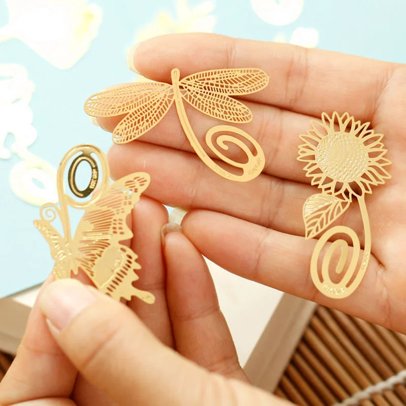 

Mini Cute Metal Bookmark Clips Antique Plated Butterfly Bookmarks Card Chinese Style Stationery Student 708