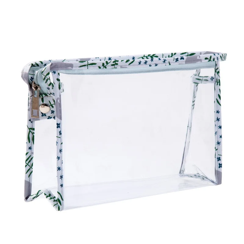 Transparent PVC Flamingo Cosmetic Bag Women Clutch Beauty Makeup Bag Travel Waterproof Toiletry Zipper Mak Up Wash Kit