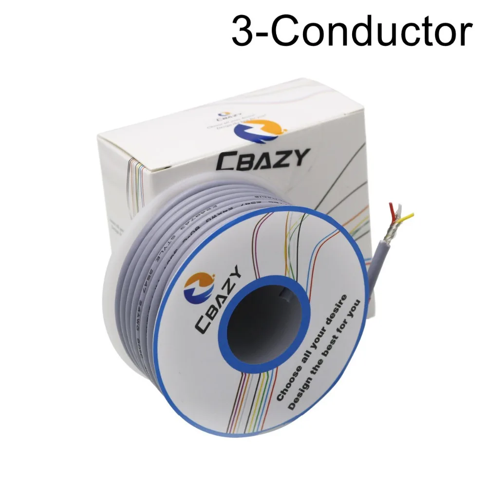

3C-Grey-6M-UL 2547 26 AWG Multi-core control cable copper wire shielded audio cable headphone cable signal line