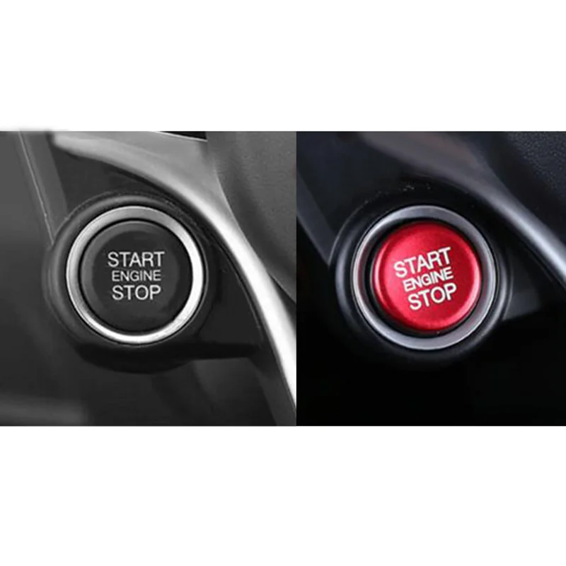 Автомобильная наклейка для внутреннего интерьера кнопка Start Stop чехол Аксессуары Стайлинг для Alfa Romeo Giulia Stelvio красный синий Алюминиевый переключатель