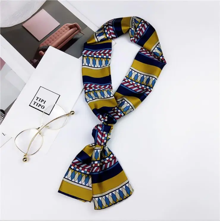 Женский шарф на шею Foulard модный двусторонний платок с принтом 4 сезона длинная
